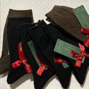 Classic Black and Brown Men's Socks Set